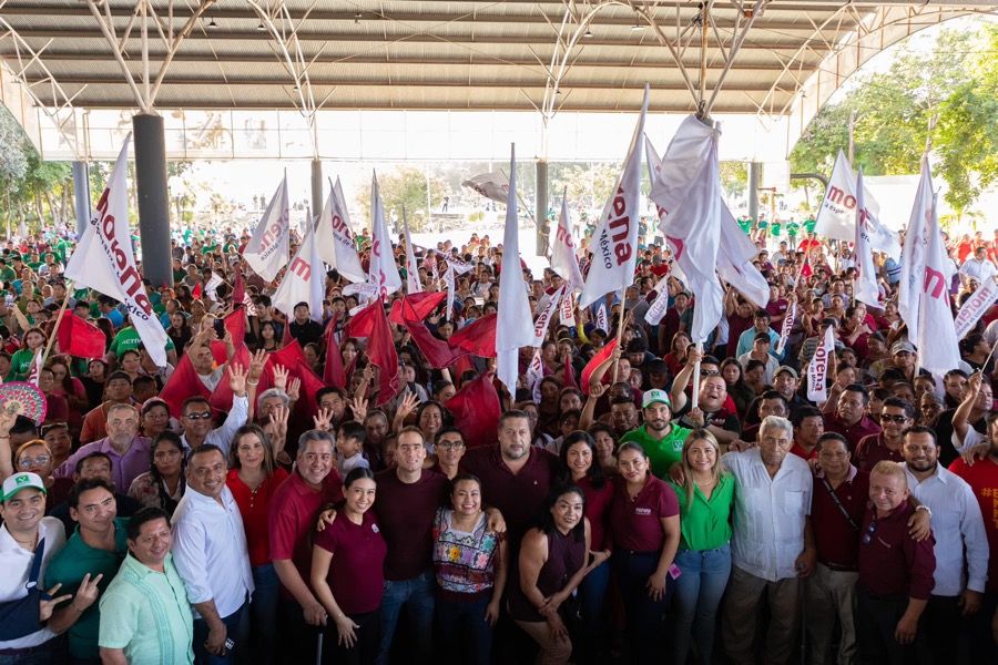 MORENA y la 4T le dan un fuerte respaldo a Diego Castañón como su candidato en Tulum