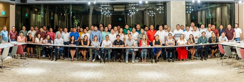 Diego Castañón junta a toda su estructura política a días de la campaña, para mostrar la unidad de la 4T en Tulum