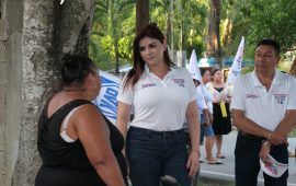 Fernanda Alvear da mensaje incluyente y de progreso a Puerto Morelos