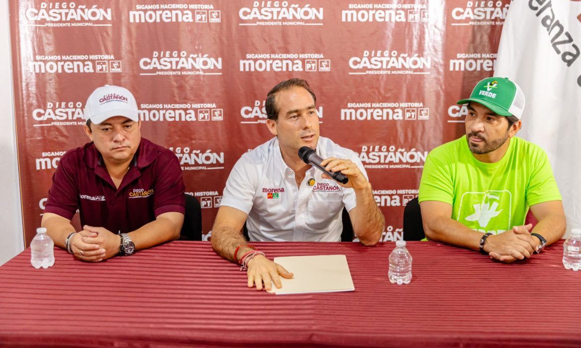 “Las mejores propuestas son de la 4T”, dice Diego Castañón, que anuncia cierre de campaña el 27 de mayo