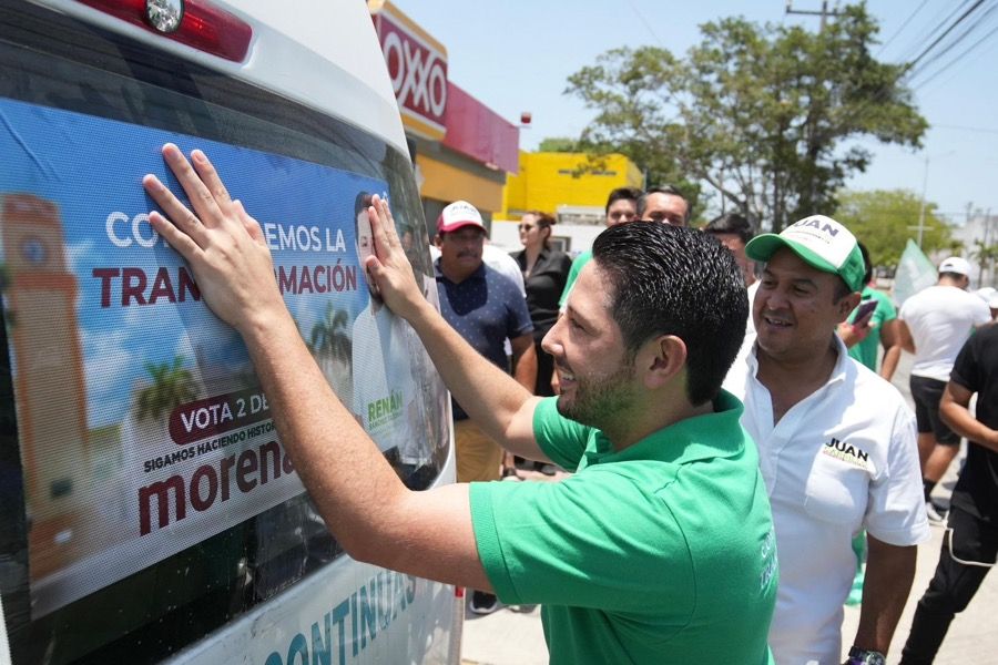 En Playa del Carmen, destaca Renán Sánchez la importancia de defender la transformación