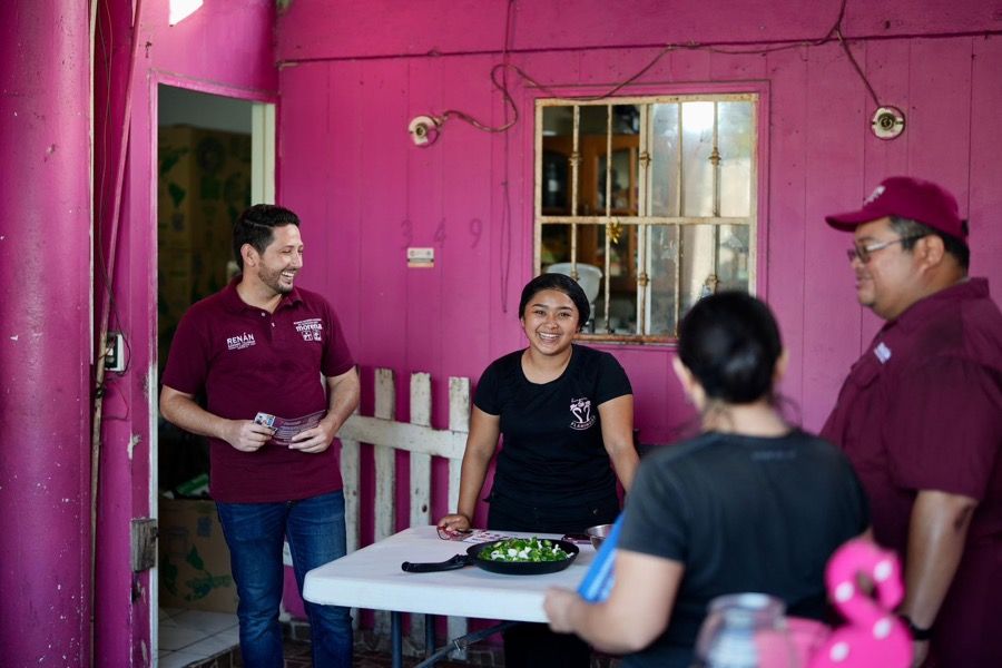“La unidad es fundamental para ganar el próximo 2 de junio y estamos listos”, dijo Renán Sánchez en visita a la colonia Flamingos II