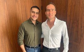Se reúnen Diego Castañón y García Harfuch para hablar de seguridad