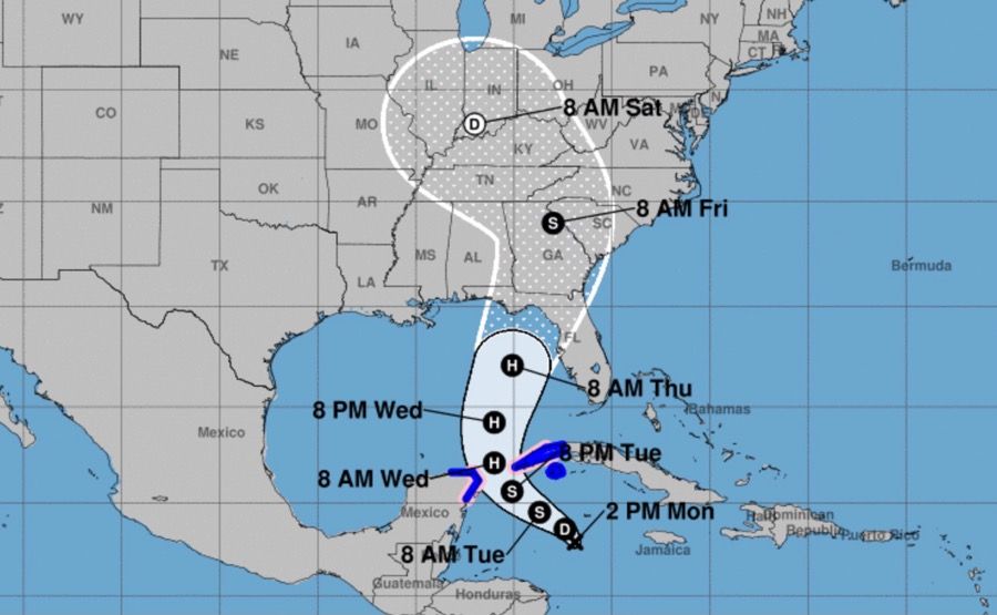 Desde la tarde del martes, habrá condiciones de tormenta tropical o huracán en el norte de QR