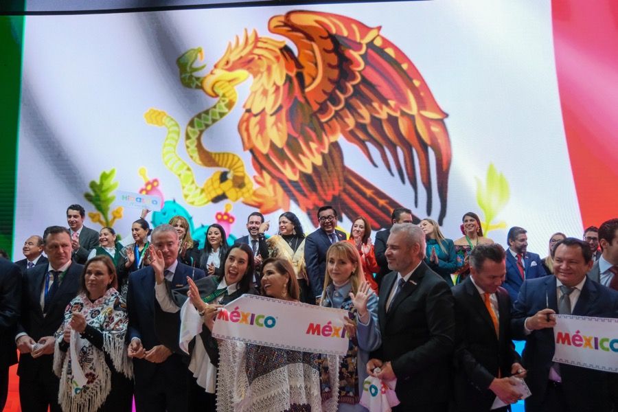 Mara Lezama y Josefina Rodríguez cortan listón del Pabellón Caribe Mexicano, el más grande de México en FITUR 2025