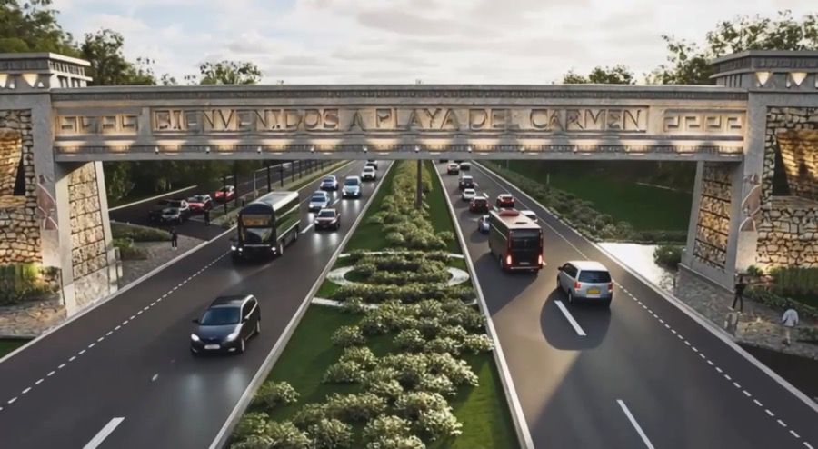 Estefanía anuncia que este año estará listo el primer arco de acceso a Playa del Carmen, una obra emblema de su gestión