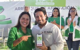 Karen Castrejón y Renán Sánchez Tajonar inician proceso de afiliación del Partido Verde en Quintana Roo