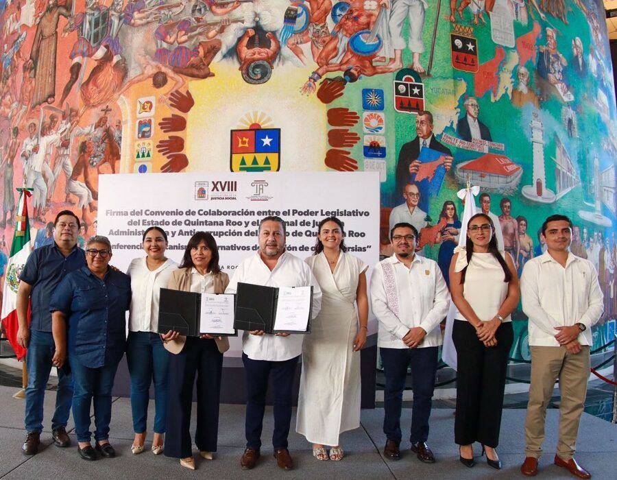 Firma Congreso convenio con el TJAyA que garantiza asistencia jurídica gratuita a quienes no cuenten con defensor particular