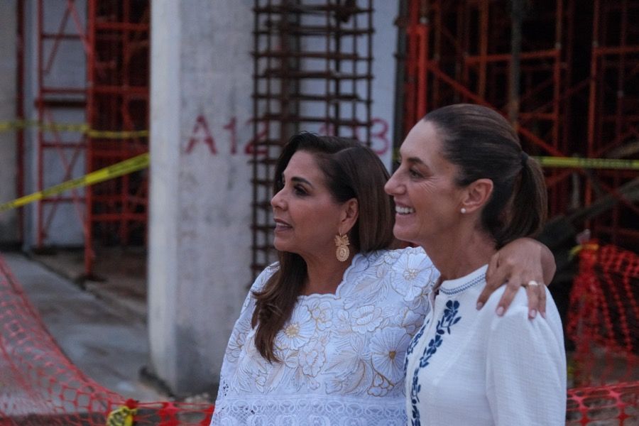 Finalmente, Sheinbaum llegó a Quintana Roo en la tarde del viernes, y tuvo eventos privados
