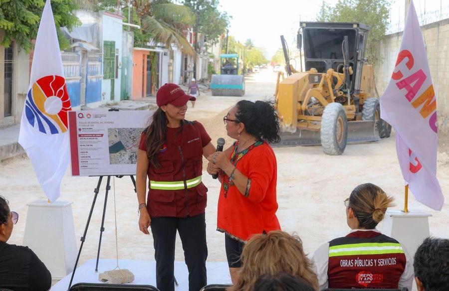 Ana Paty inicia obra de pavimentación en la SM 103