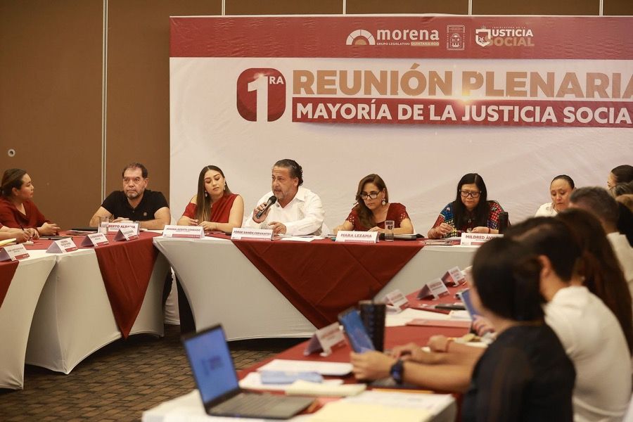 MORENA realiza plenaria de diputados, con Mara Lezama y gabinete