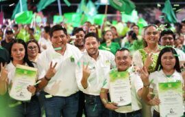 Renán Sánchez Tajonar encabeza la toma de protesta de la nueva dirigencia municipal del Partido Verde en Tulum