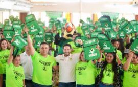 Renán Sánchez Tajonar destaca el crecimiento histórico del Partido Verde en Quintana Roo durante entrega de kits en Chetumal