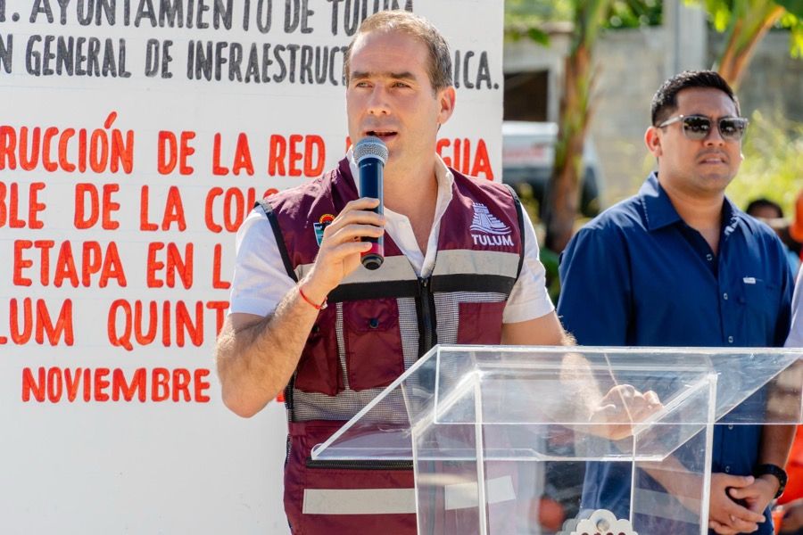 Arranca obra de red de agua potable en Colonia Cristal de Tulum