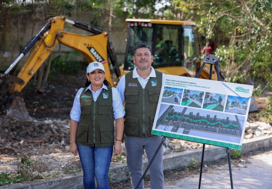 Anuncia Blanca Merari construcción del Parque Lineal en la Supermanzana 19 de Puerto Morelos