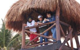 Supervisa Blanca Merari condiciones de seguridad en la playa Ventana al Mar previo a Semana Santa