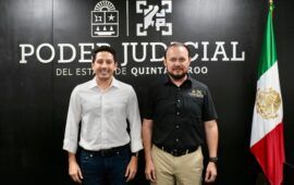 Se reúne Renán Sánchez Tajonar con el presidente del TSJ, Heyden Cebada Rivas