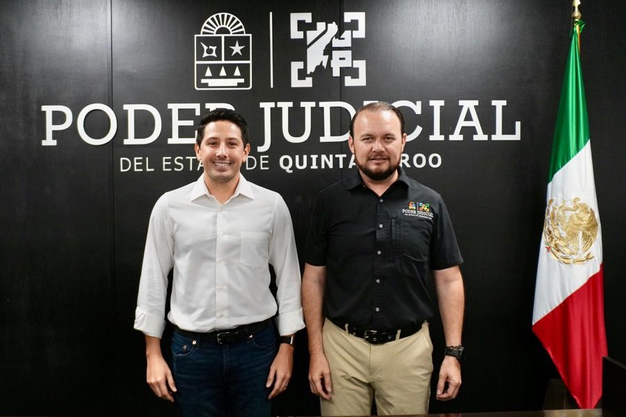 Se reúne Renán Sánchez Tajonar con el presidente del TSJ, Heyden Cebada Rivas