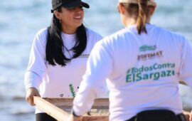Encabeza Blanca Merari jornada de limpieza de playas por el día internacional de la madre tierra