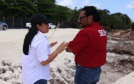 Supervisa Blanca Merari preparación de terreno para nuevas instalaciones de Seguridad Ciudadana