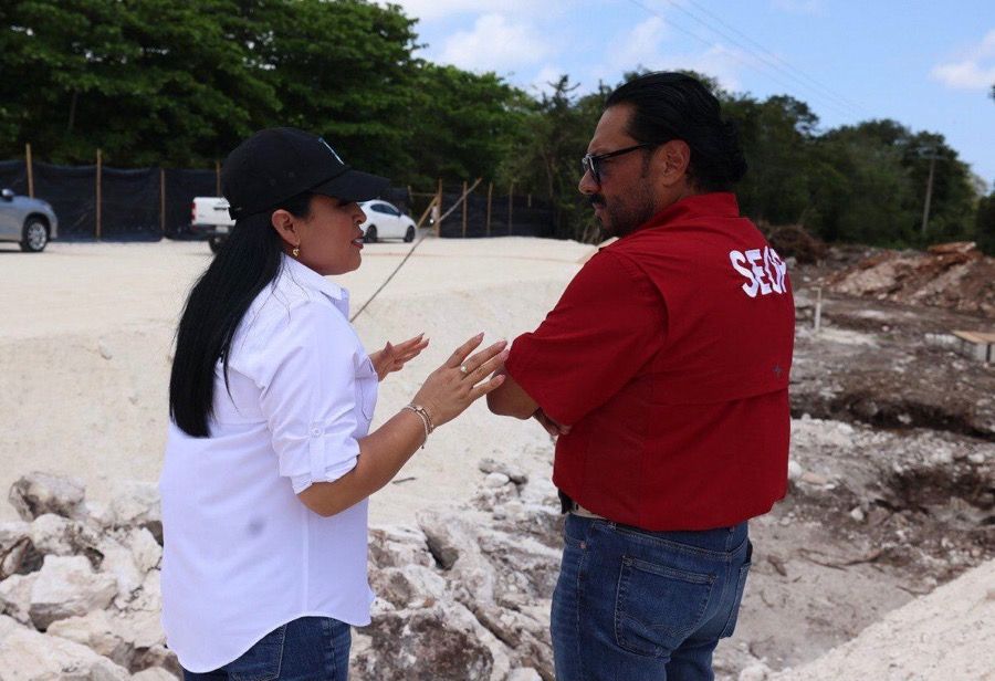Supervisa Blanca Merari preparación de terreno para nuevas instalaciones de Seguridad Ciudadana