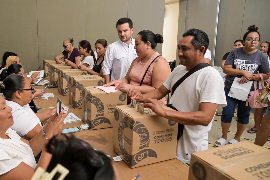 Supervisa Pablo Bustamante la entrega gratuita de paquetes alimentarios “Comemos Tod@s”