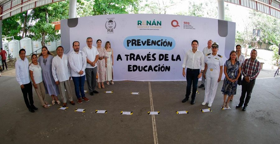 Renán Sánchez Tajonar arranca en Cozumel programa de prevención desde las escuelas