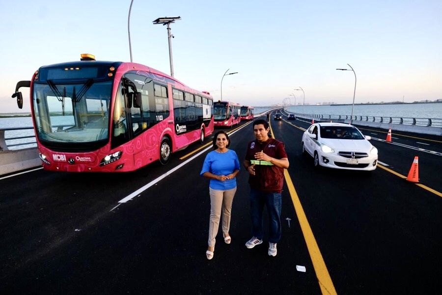 Comienzan las pruebas de MOBI de la Ruta 27 con conexión al Puente Nichupté y Arco Norte