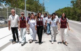 Mara Lezama y Ana Paty Peralta inauguran la calle Universidad del Caribe