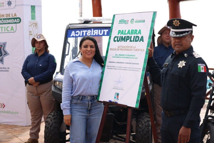 Activa Blanca Merari la Policía de Proximidad Turística en Puerto Morelos