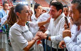 Renán Sánchez Tajonar acompaña a la presidenta Claudia Sheinbaum en su gira por Quintana Roo