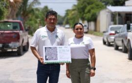 Anuncia Blanca Merari rehabilitación  de la calle Propela en Villas 1 para fortalecer la movilidad en Puerto Morelos