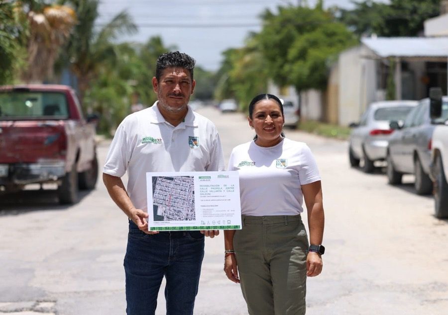 Anuncia Blanca Merari rehabilitación  de la calle Propela en Villas 1 para fortalecer la movilidad en Puerto Morelos