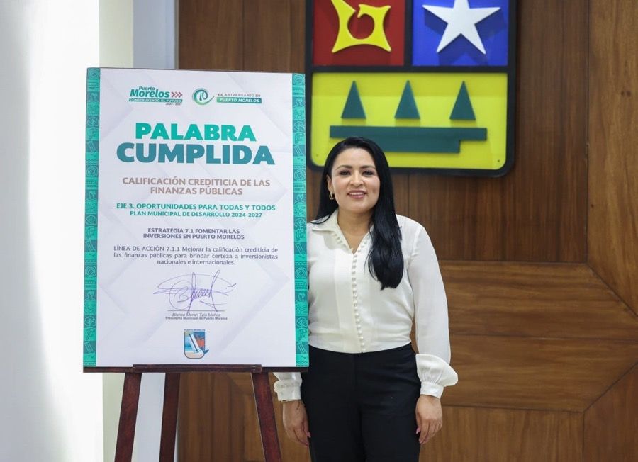 “Consolidamos finanzas sanas” | Obtiene Puerto Morelos calificación HR AA- con perspectiva estable