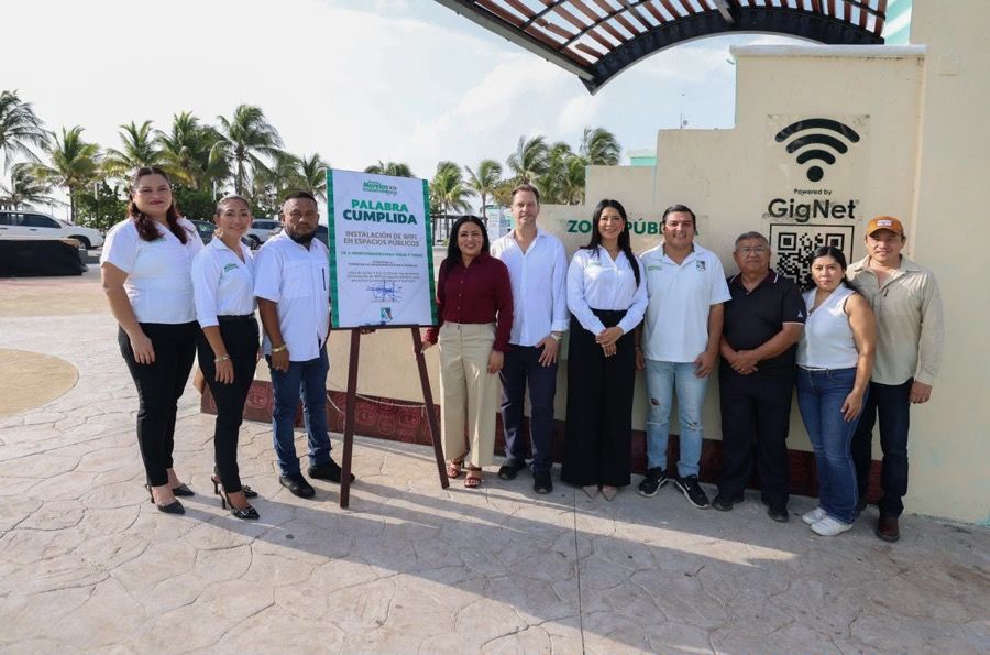 Puerto Morelos activa wi-fi gratuito en el Parque Fundadores