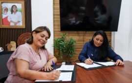 Firma Blanca Merari convenio de colaboración con Fundación Aitana