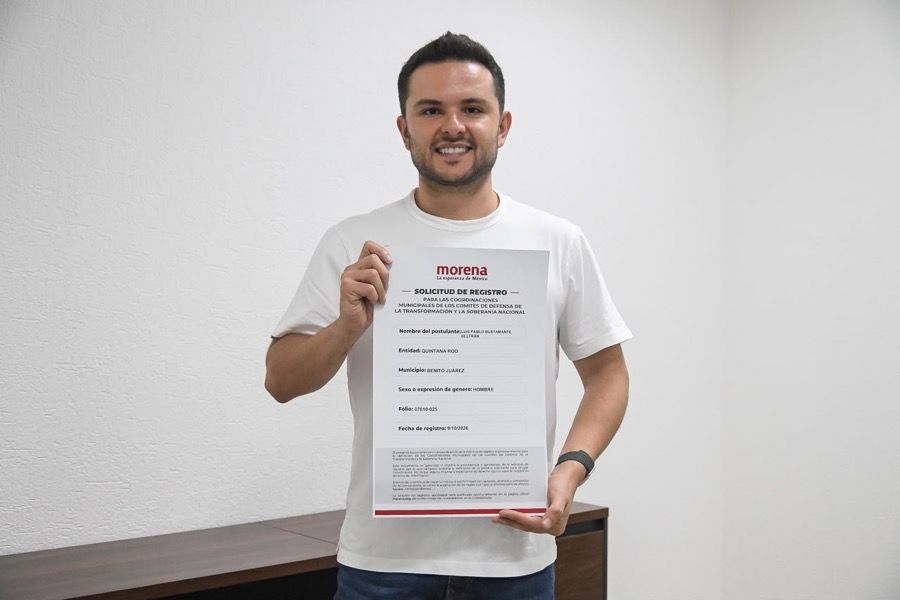 Pablo Bustamante se inscribe al proceso de MORENA para la Coordinación Municipal en Benito Juárez