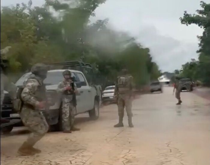 Catean fuerzas federales domicilio de Blanca Merari en Cancún