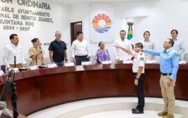 Ana Paty Peralta toma protesta a nuevos directores de Policía Turística y Tránsito